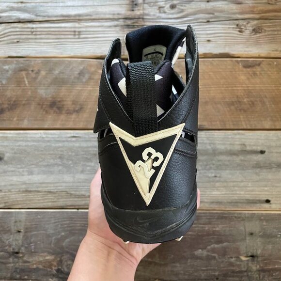 Men Nike Air Jordan 7 MCS Molded Cleats Metallic Black Baseball Cleats - Picture 6 of 8